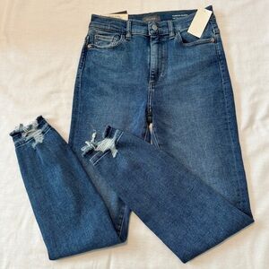 NEW DL1961 Farrow Skinny 27 Jeans High Rise Instasculpt Ankle Distressed